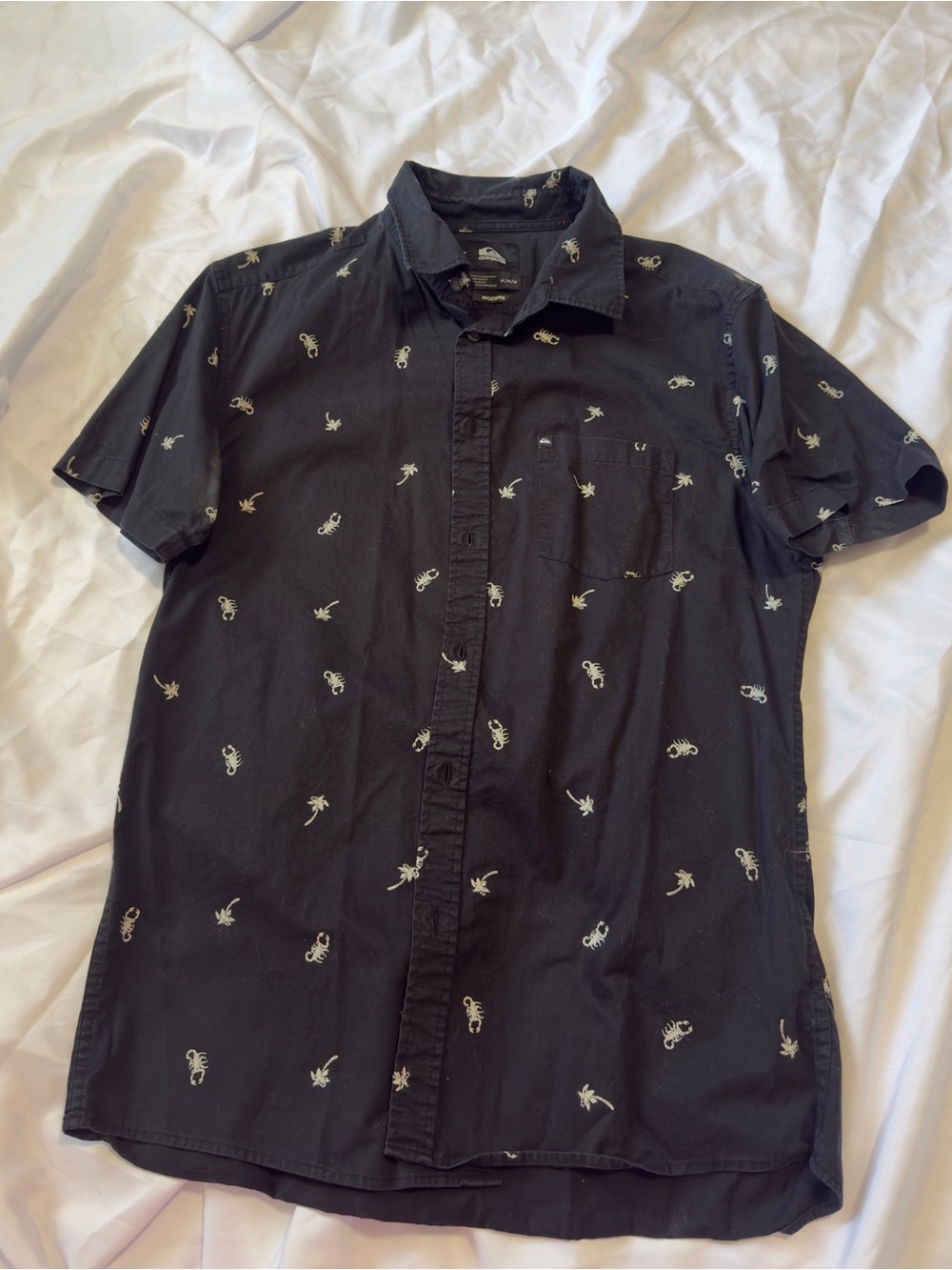 Quicksilver White Palm & Lobster Print